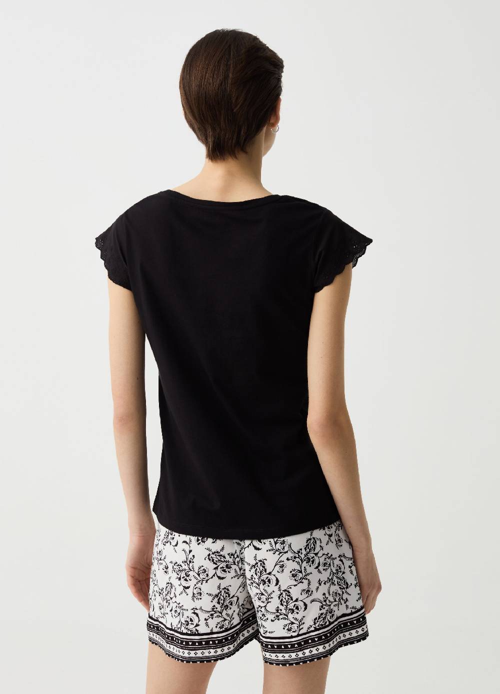 Ovs Pigiama Corto In Cotone Bio E Viscosa