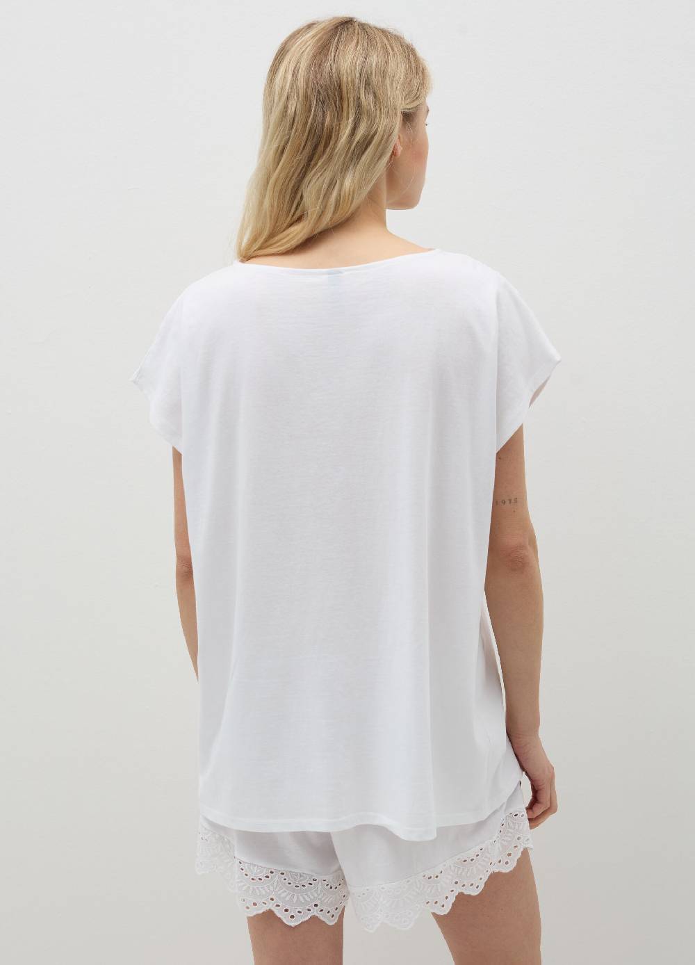 Ovs Pigiama Corto In Cotone Con Sangallo