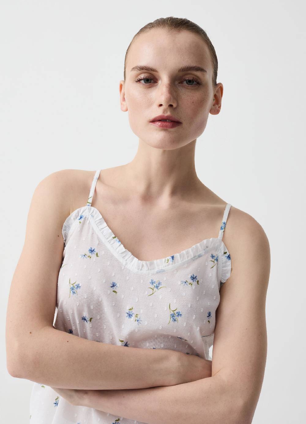 Ovs Pigiama Corto In Cotone Dobby A Fiorellini