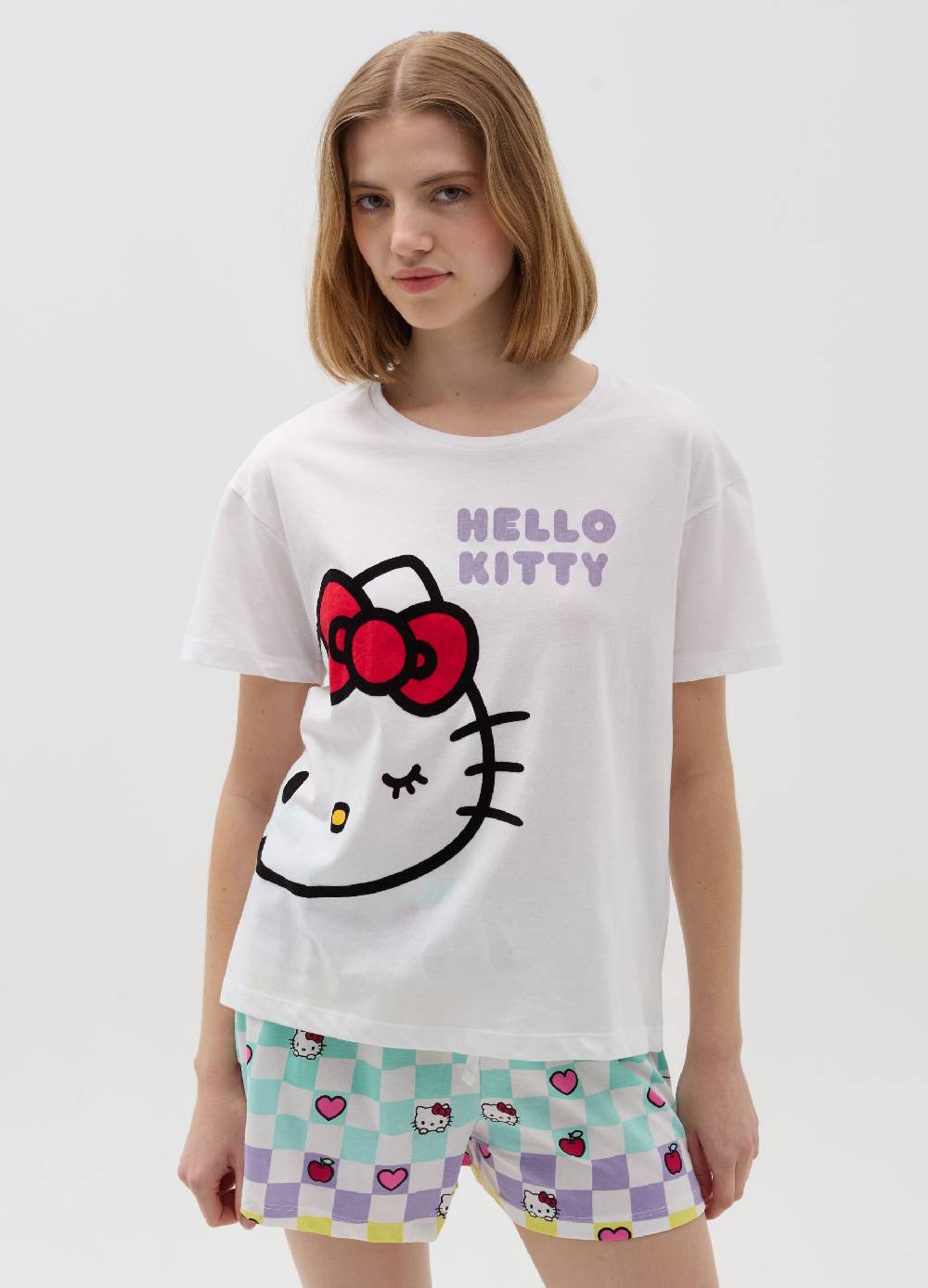 Ovs Pigiama in cotone con stampa Hello Kitty