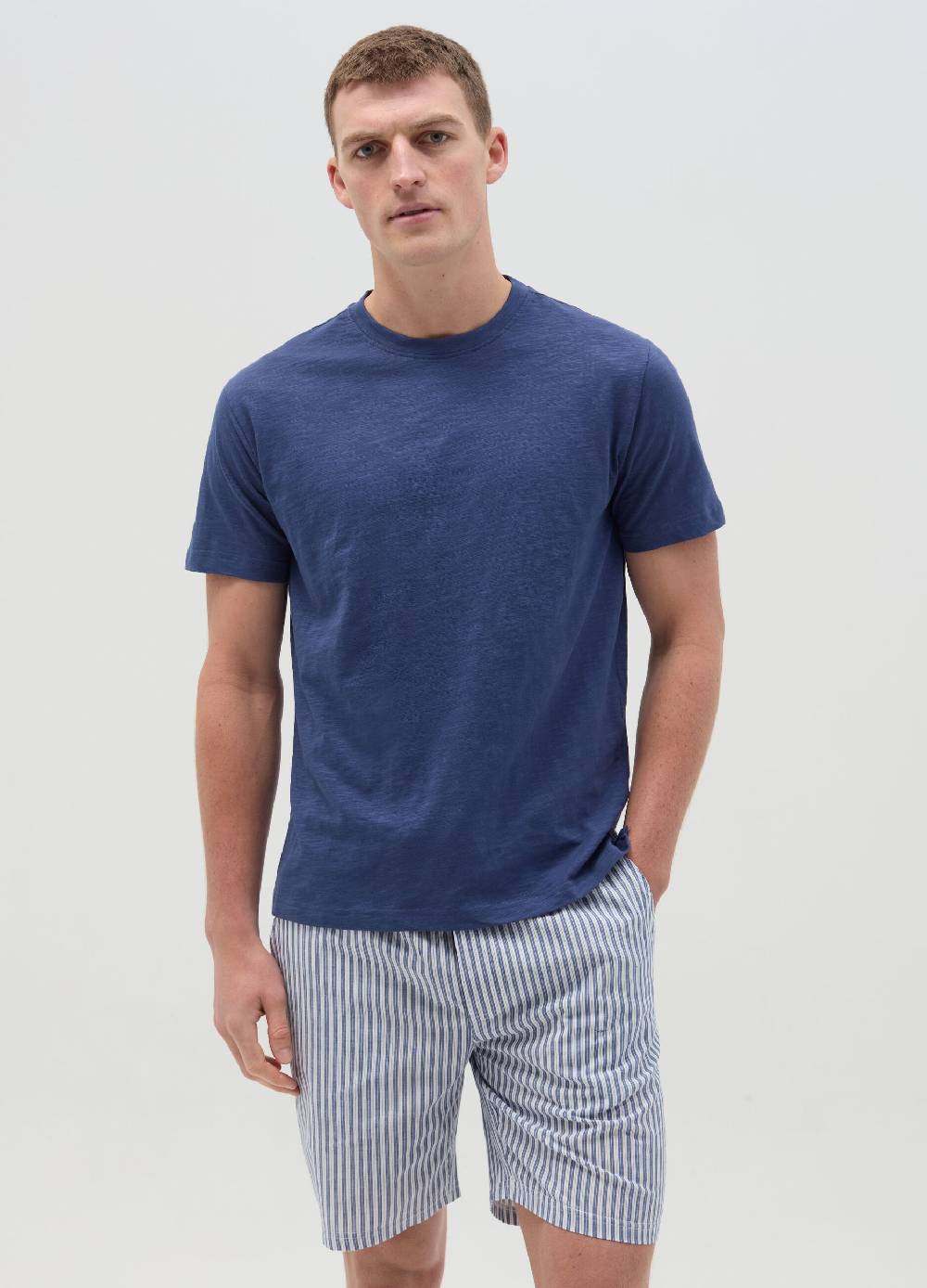 Ovs Pigiama in slub jersey con shorts fantasia