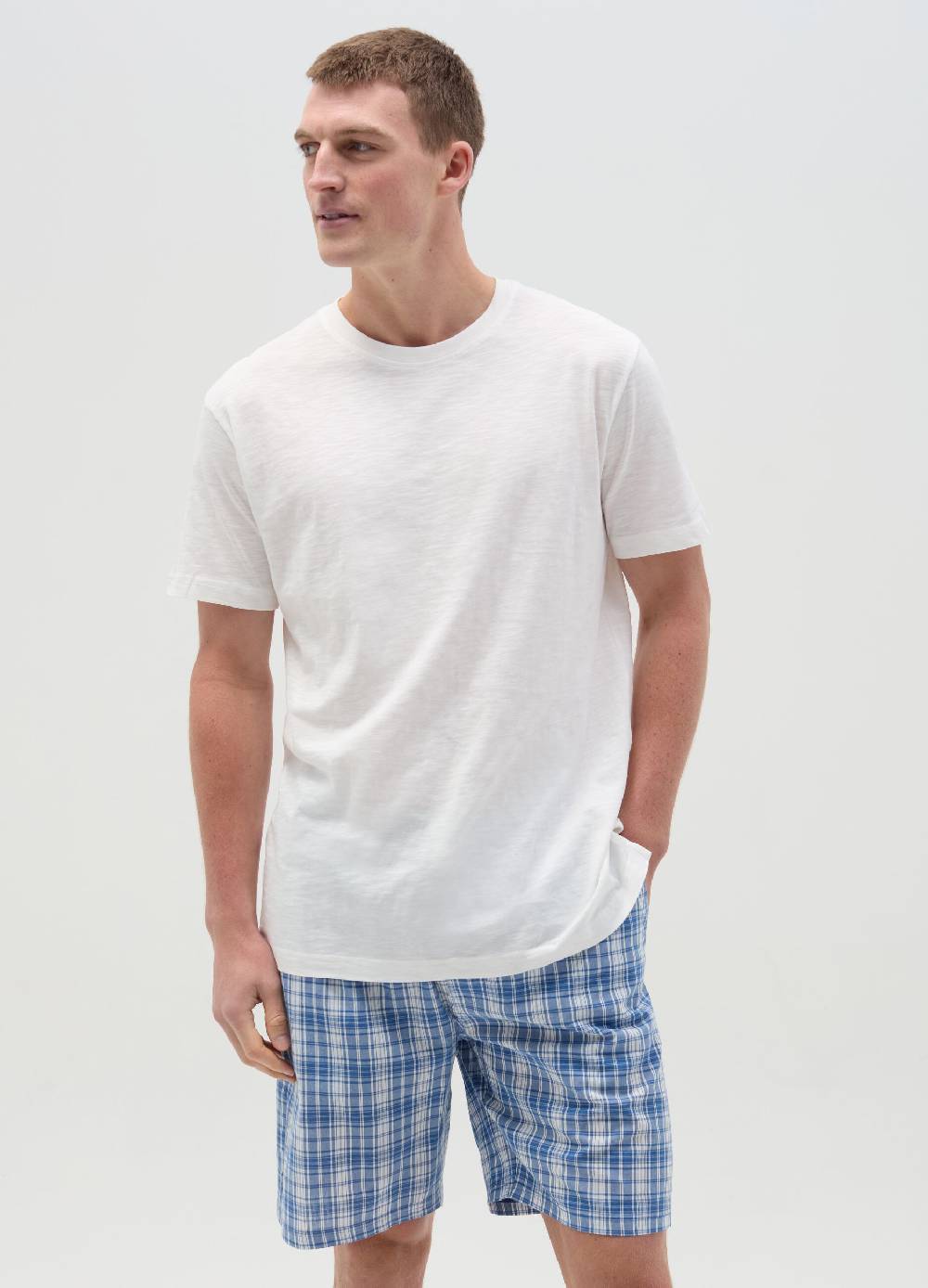 Ovs Pigiama in slub jersey con shorts fantasia