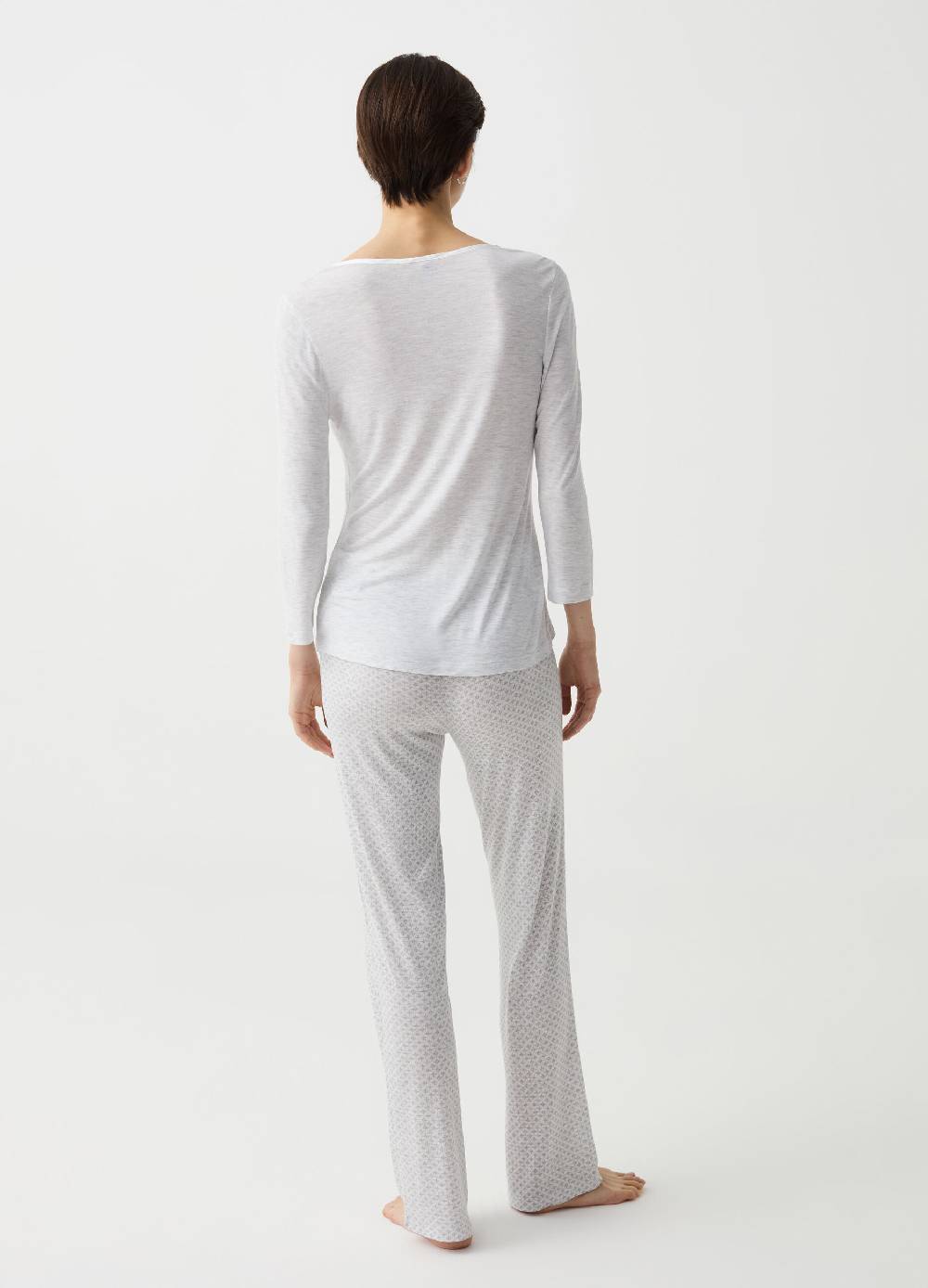 Ovs Pigiama Lungo In Viscosa Scollo Serafino A V