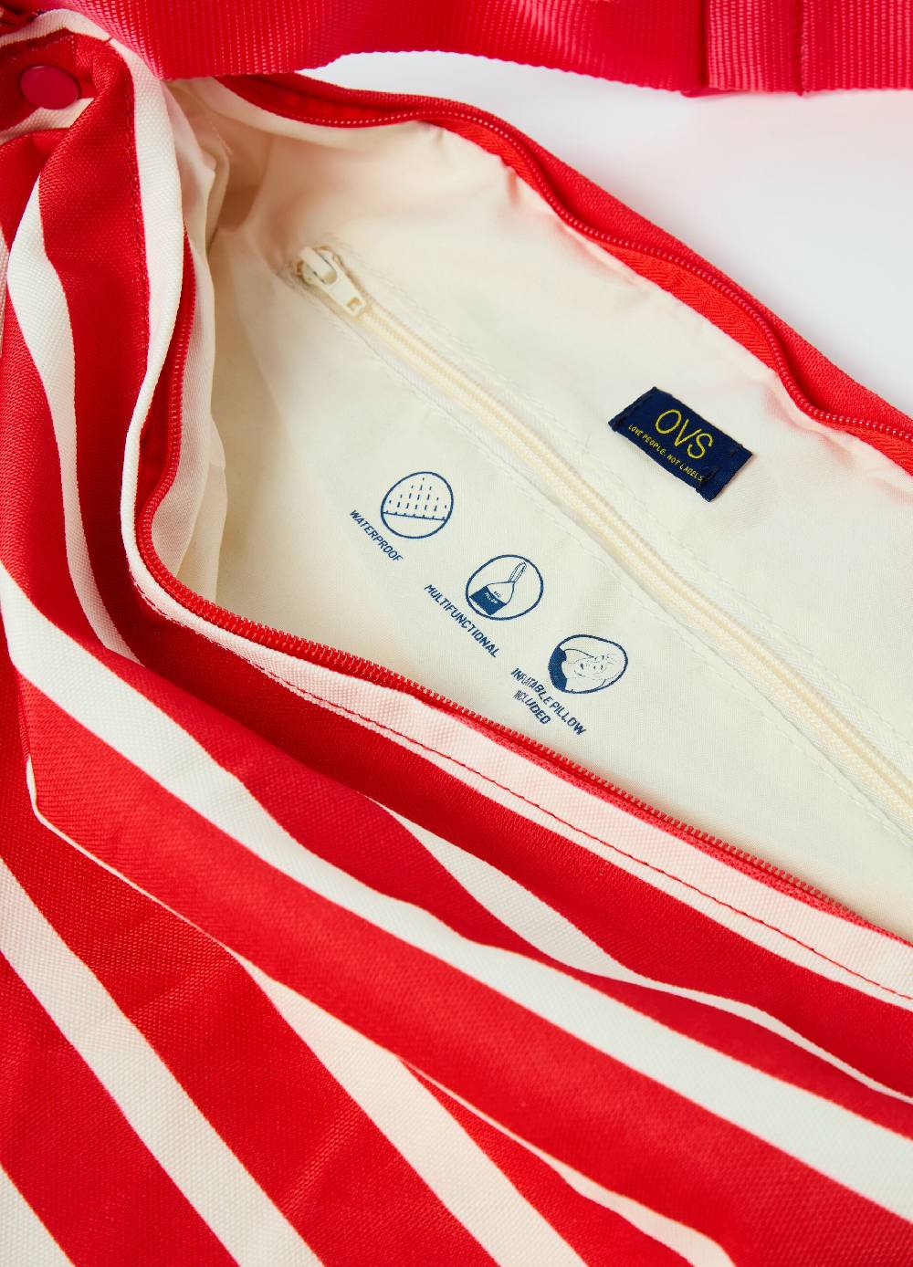 Ovs Pillow Bag In Tela A Righe