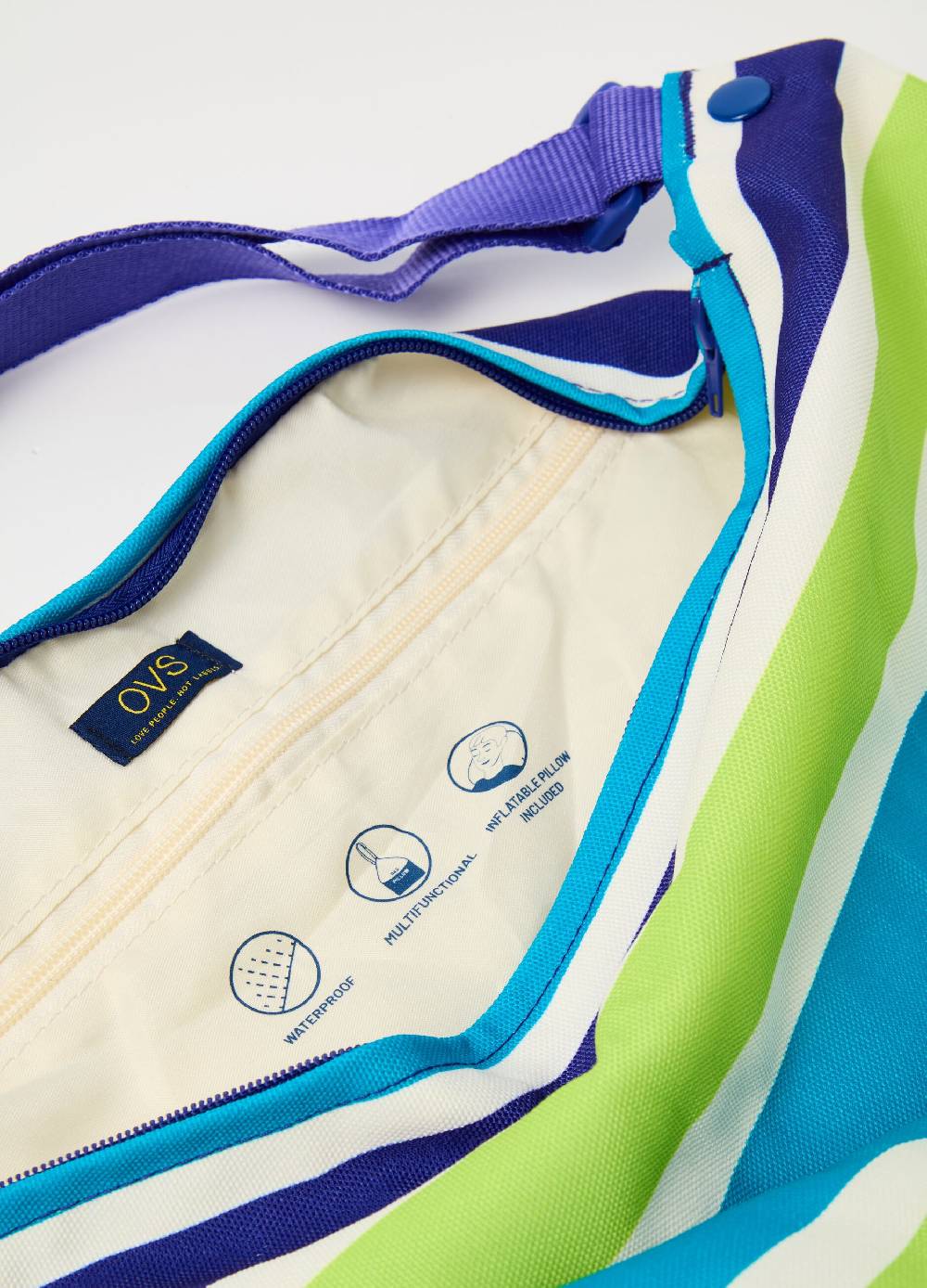 Ovs Pillow Bag In Tela A Righe