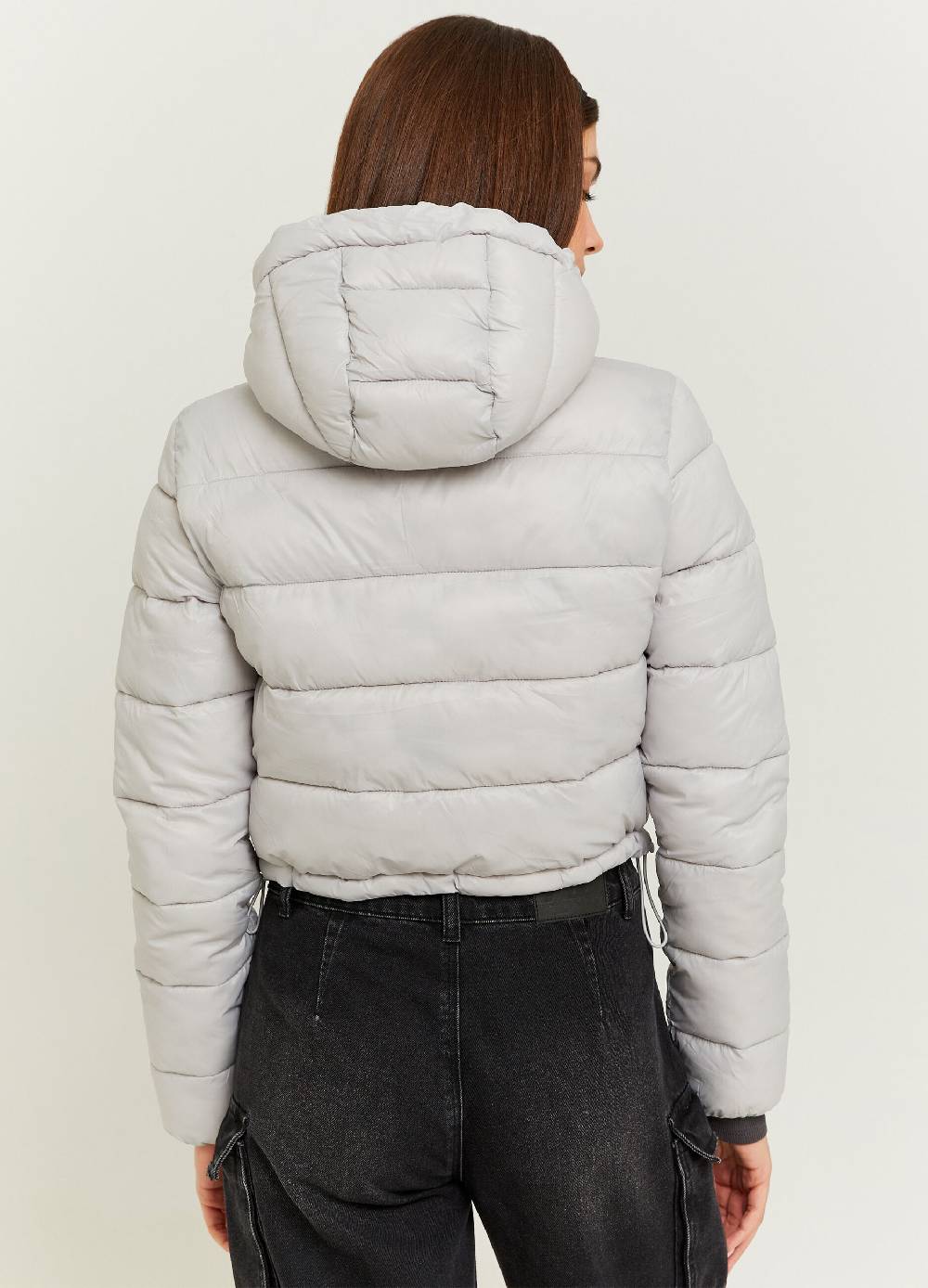 Ovs Piumino Crop Trapuntato Con Cappuccio