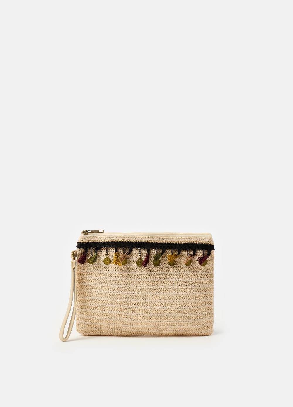 Ovs Pochette con applicazione crochet e nappine