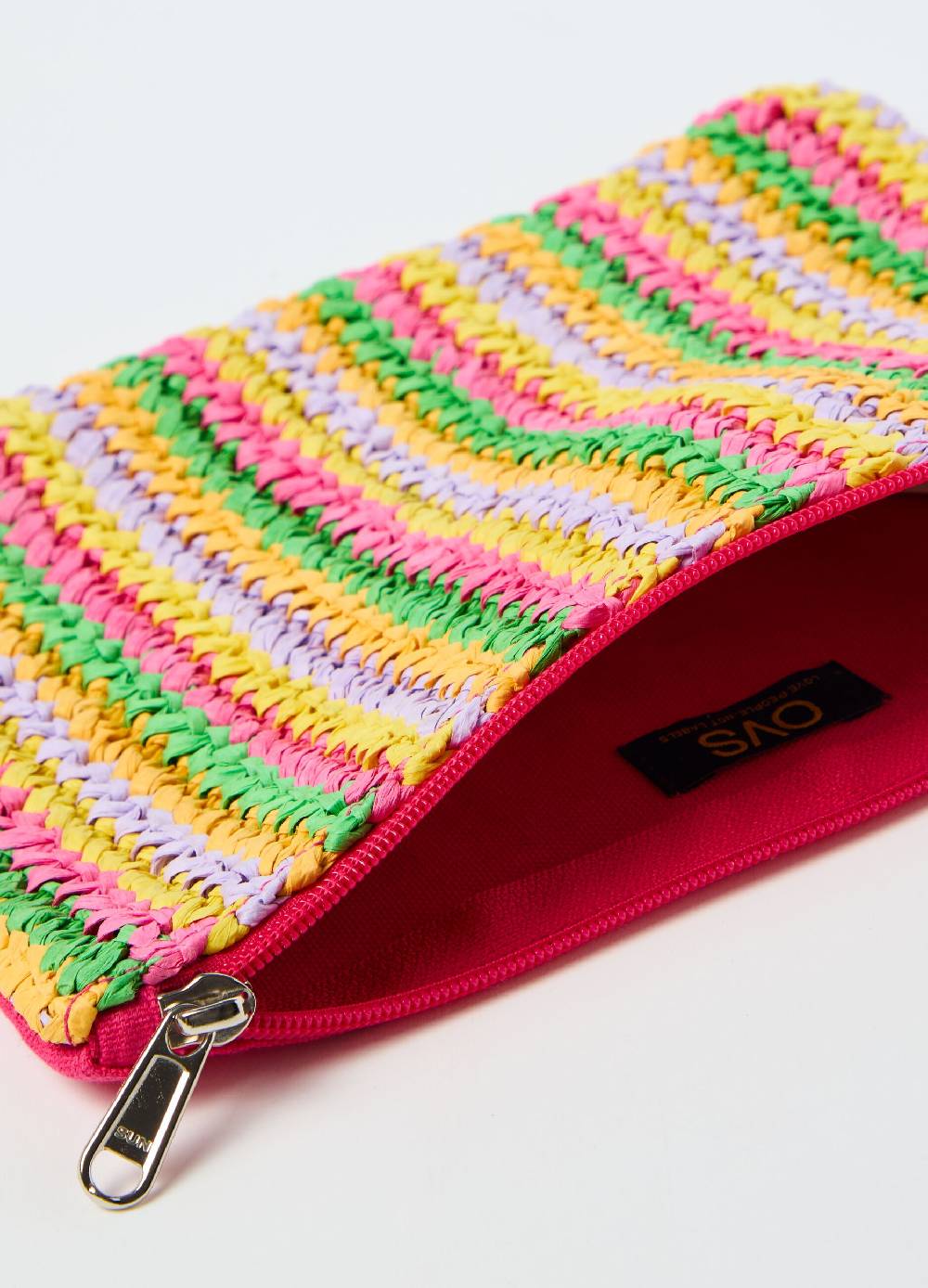 Ovs Pochette In Rafia A Righe Multicolor