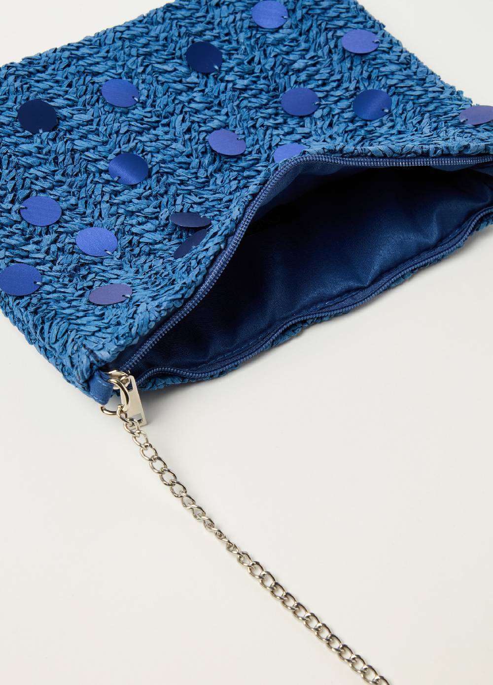 Ovs Pochette In Rafia Con Paillettes