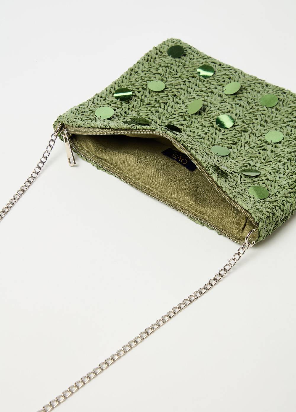 Ovs Pochette In Rafia Con Paillettes