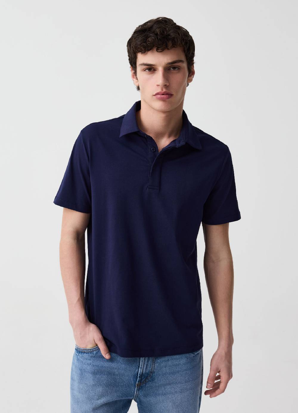 Ovs Polo Active tinta unita