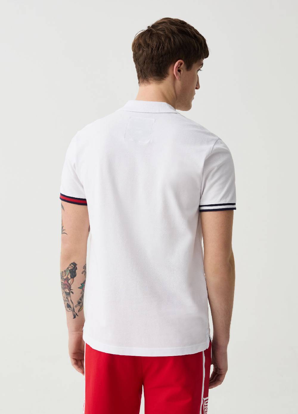 Ovs Polo Con Profili Rigati E Ricamo Logo