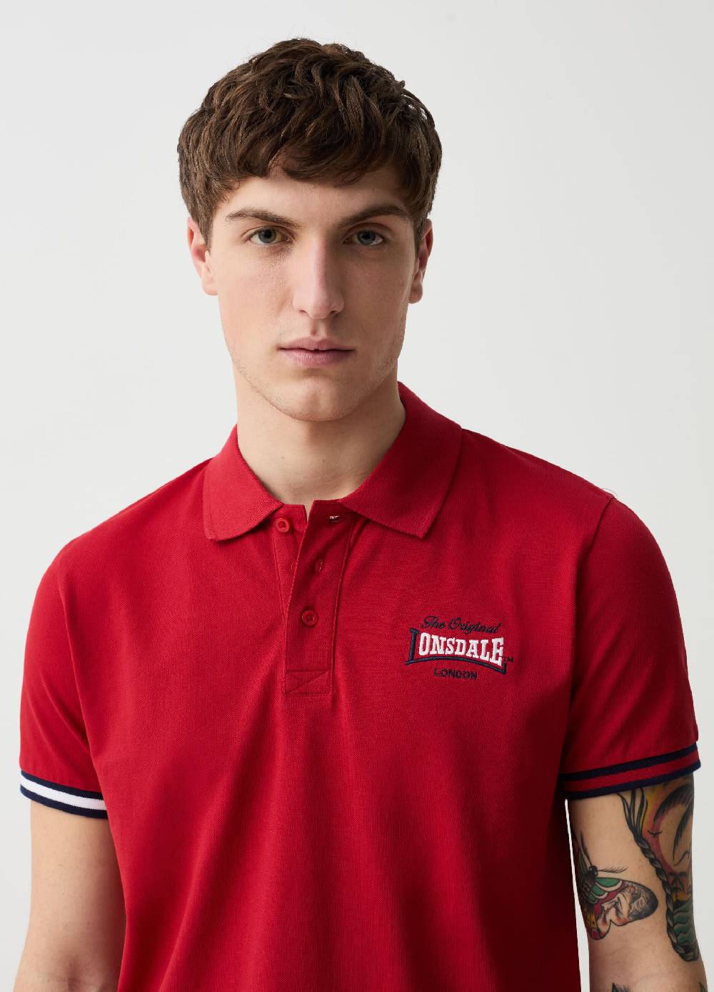 Ovs Polo Con Profili Rigati E Ricamo Logo