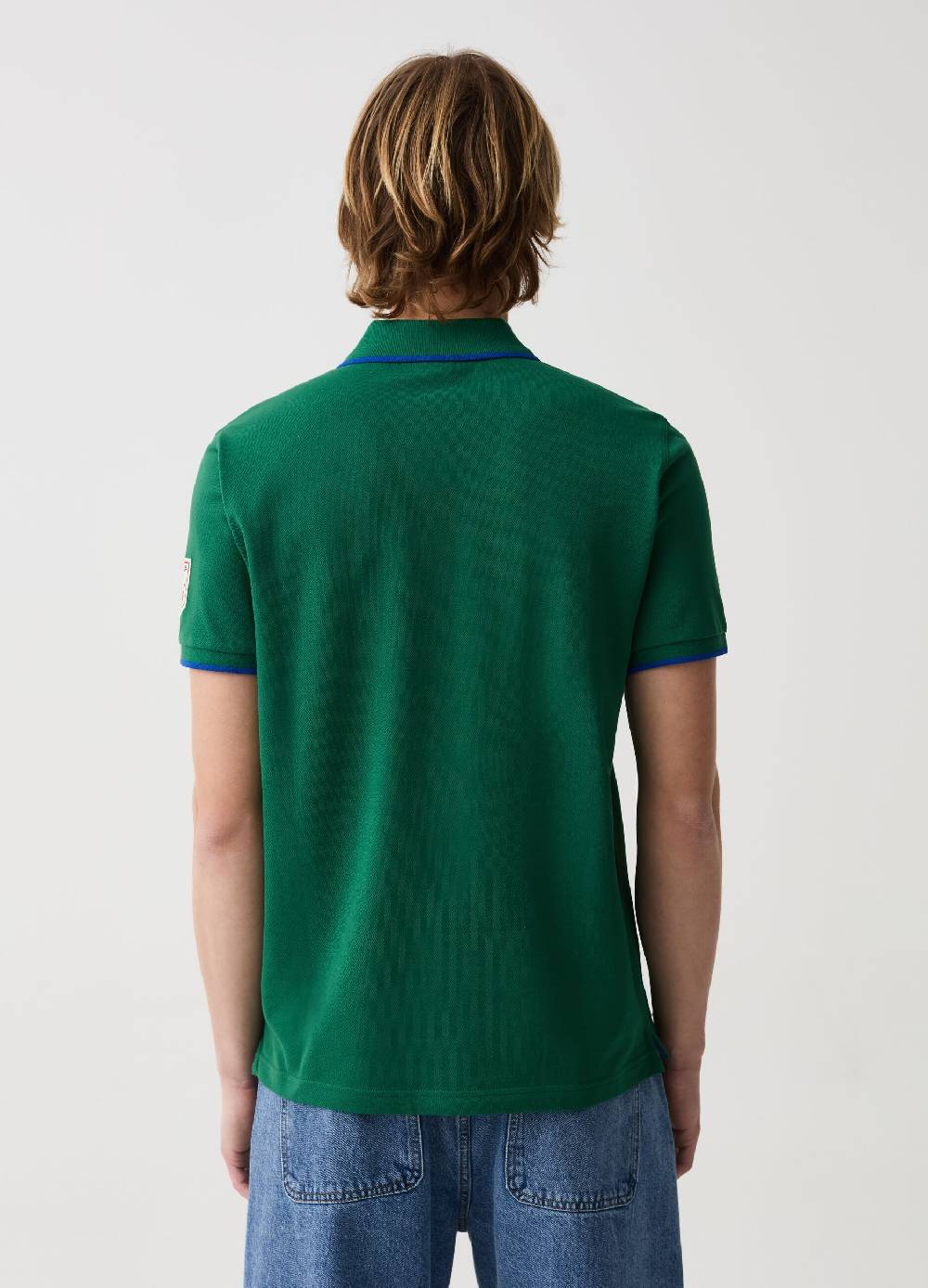 Ovs Polo Con Profili Rigati Ricamo Logo