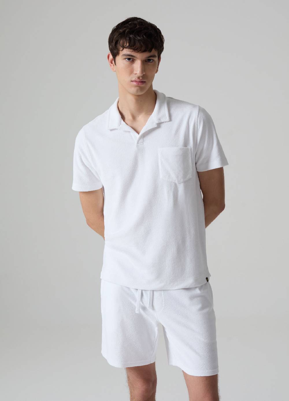 Ovs Polo In French Terry Reverse Con Tasca
