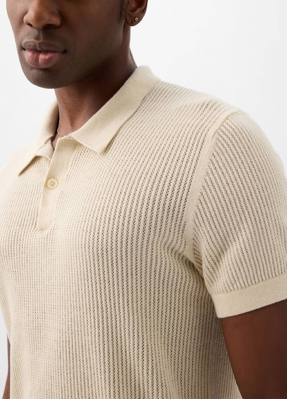 Ovs Polo In Misto Cotone Crochet