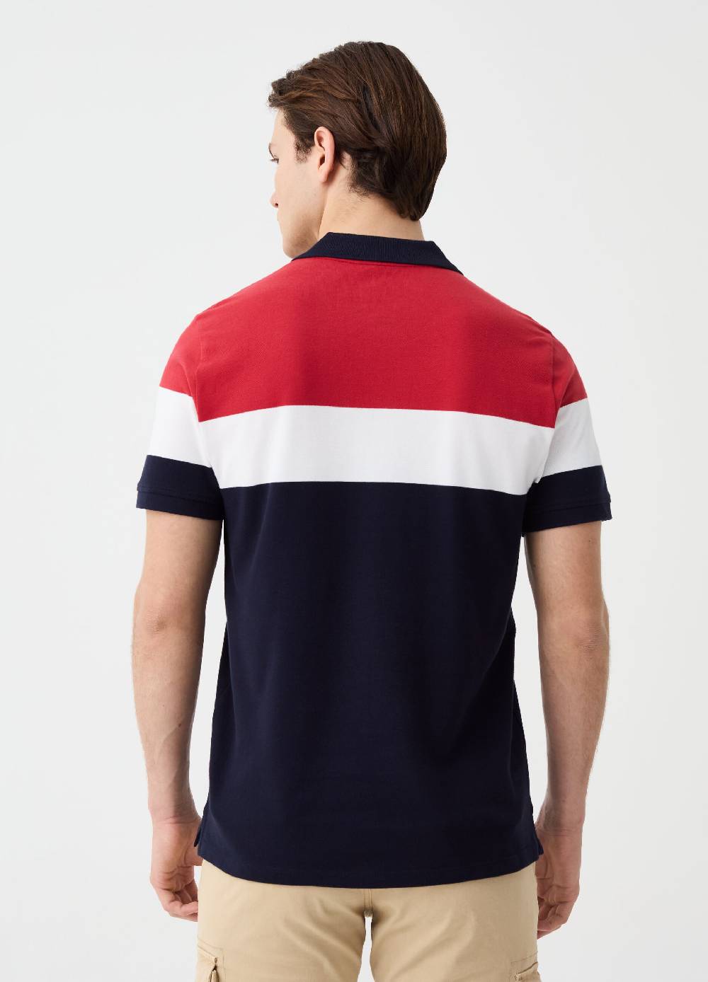 Ovs Polo In Piquet Color-block
