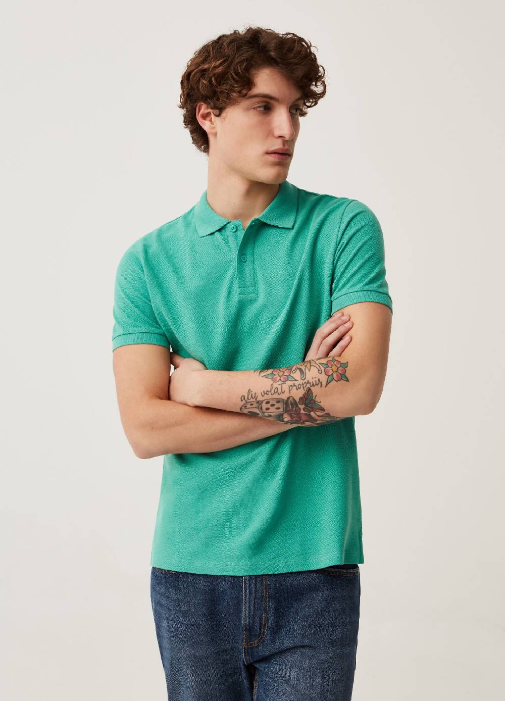 Ovs Polo In Piquet Mélange