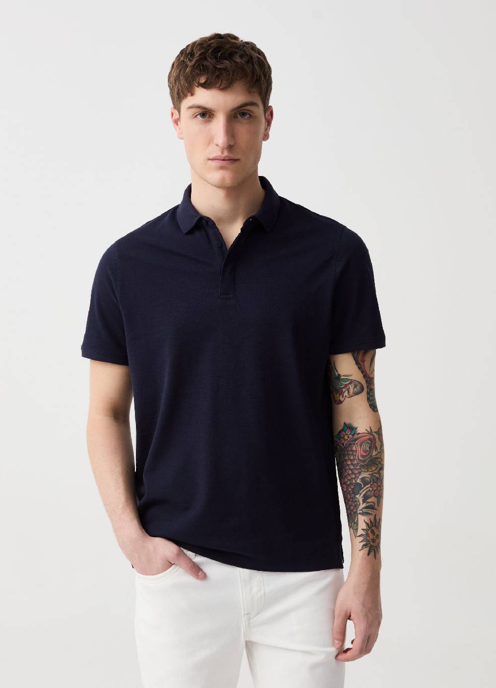 Ovs Polo in piquet tinta unita