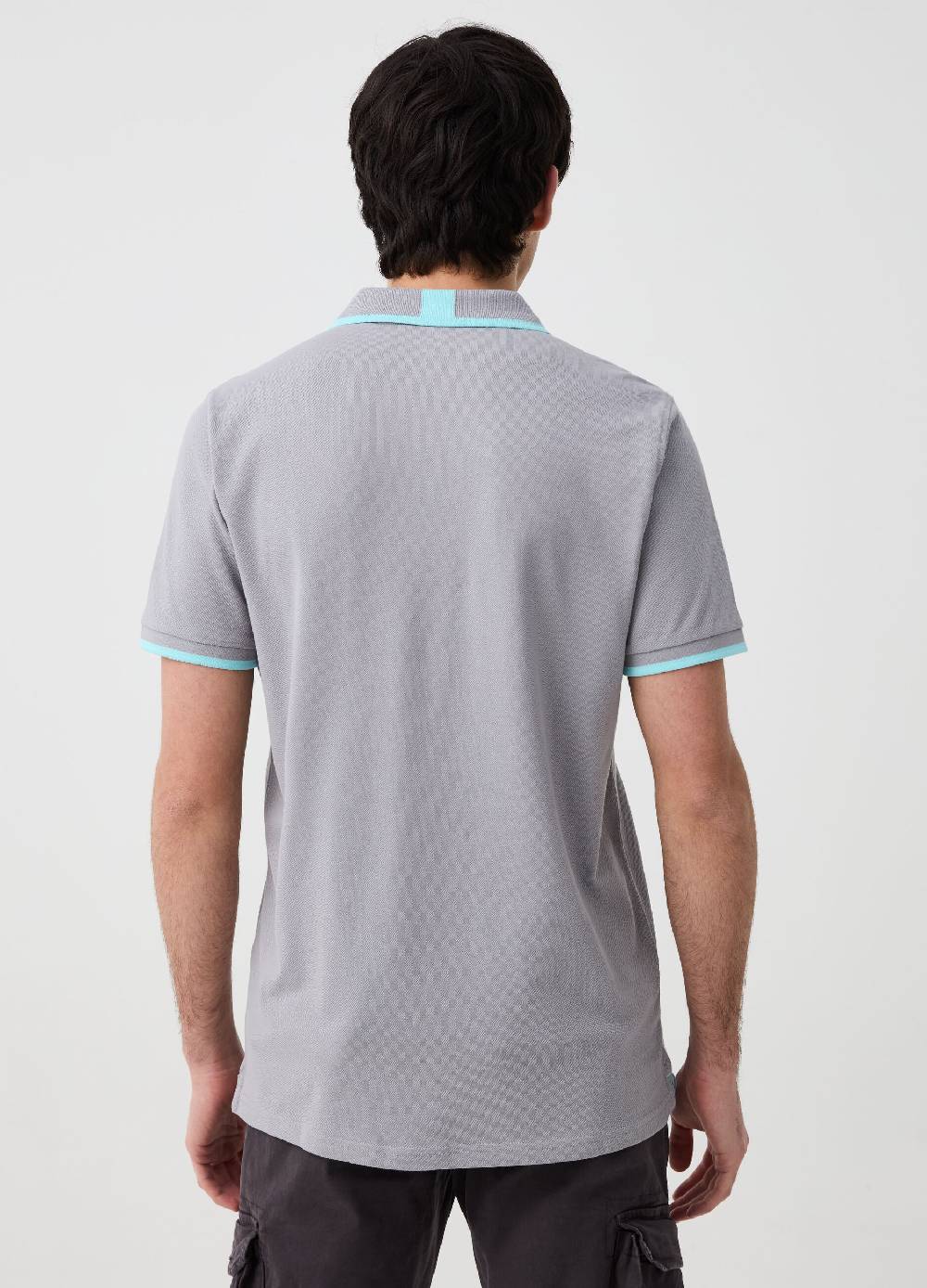 Ovs Polo Tinta Unita Con Profili Fluo