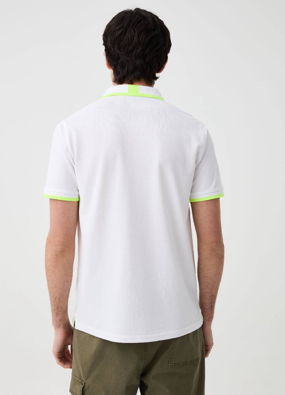 Ovs Polo Tinta Unita Con Profili Fluo