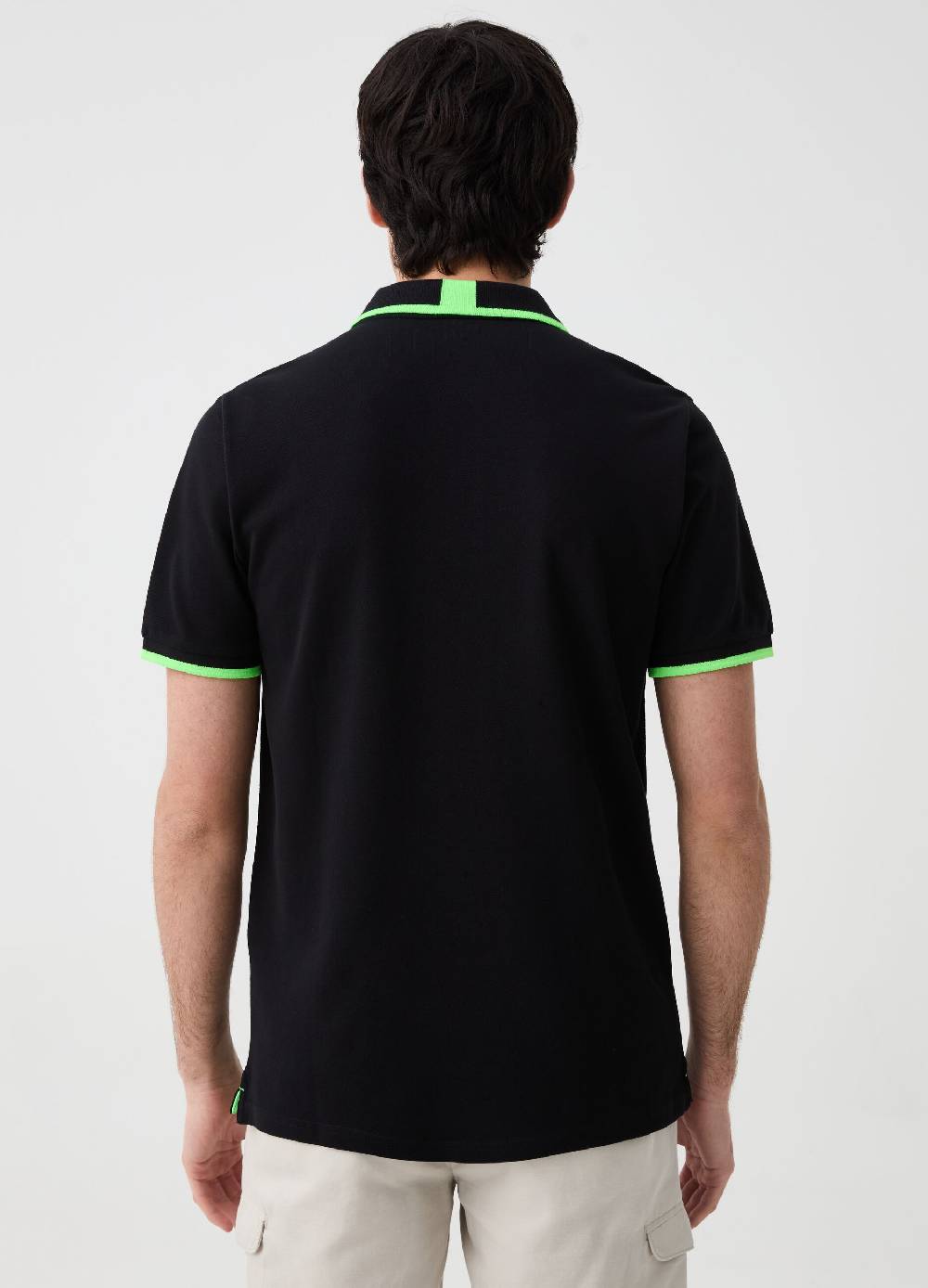 Ovs Polo Tinta Unita Con Profili Fluo