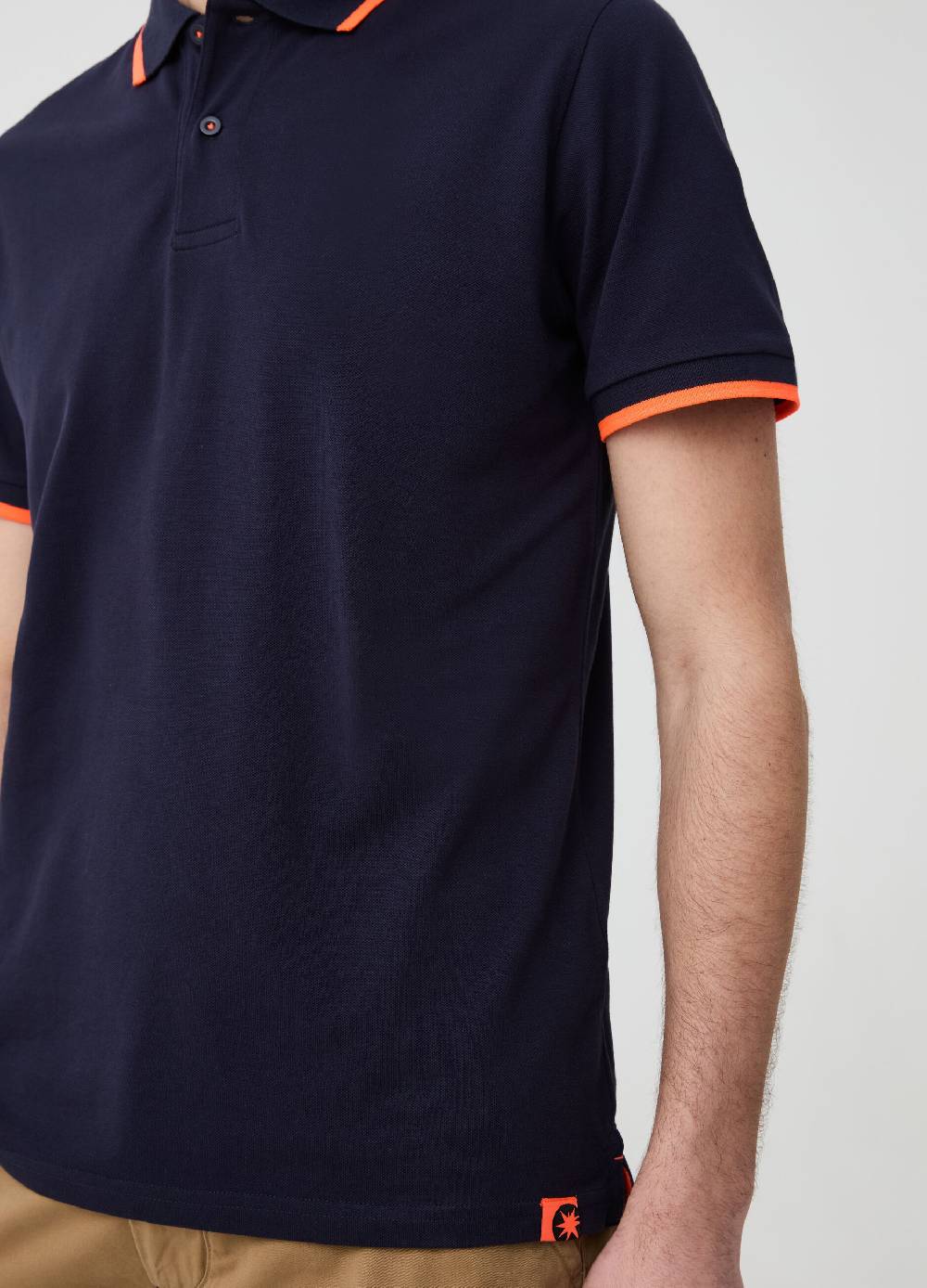 Ovs Polo Tinta Unita Con Profili Fluo