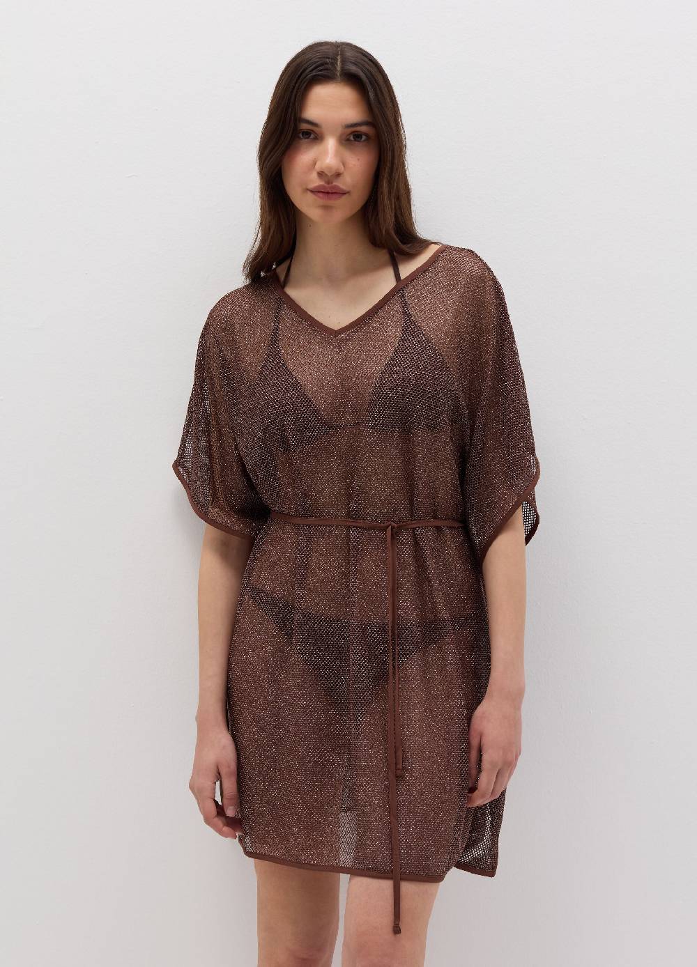 Ovs Poncho copri costume a rete in lurex