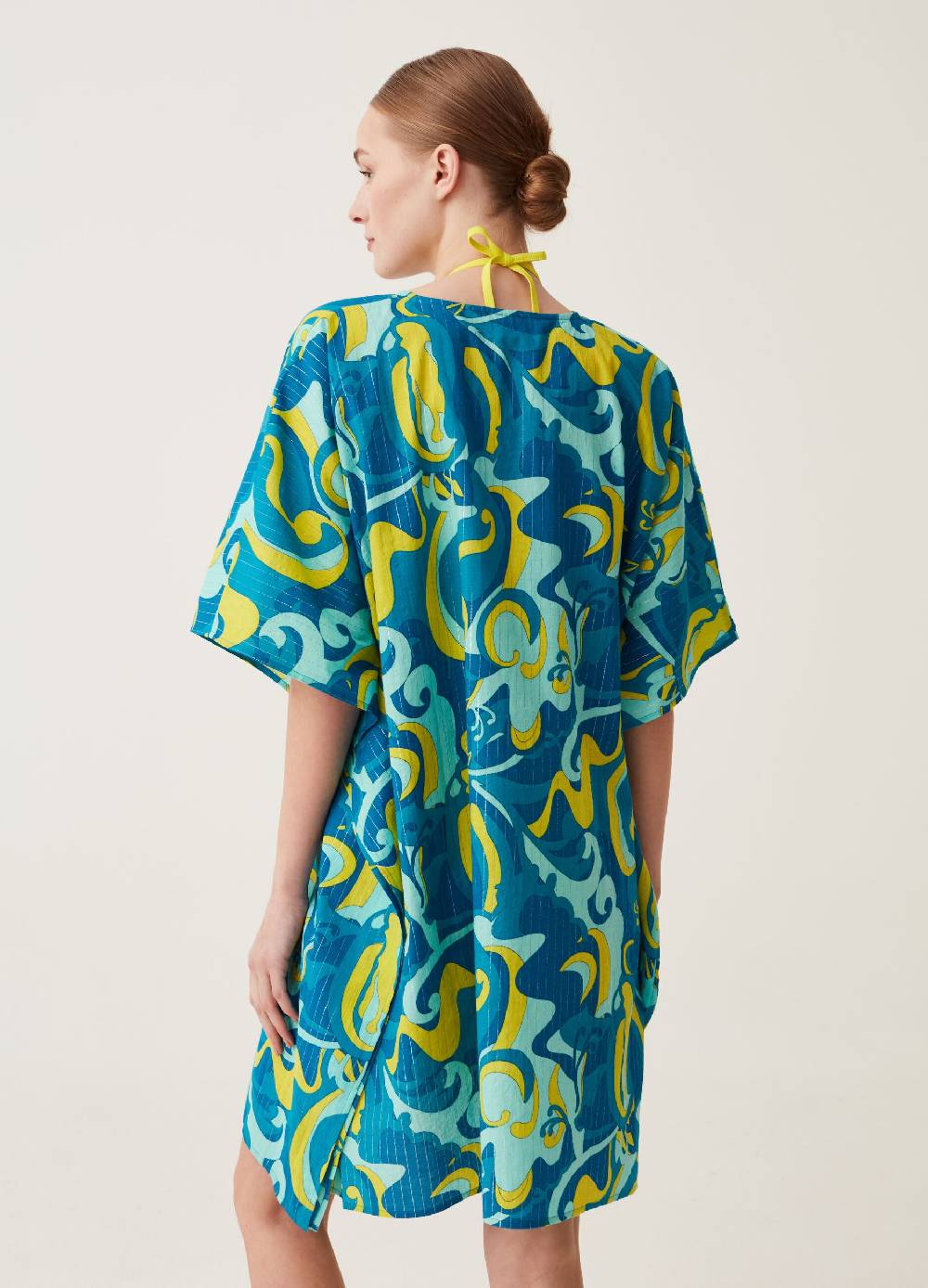 Ovs Poncho Copri Costume Con Stampa All-over