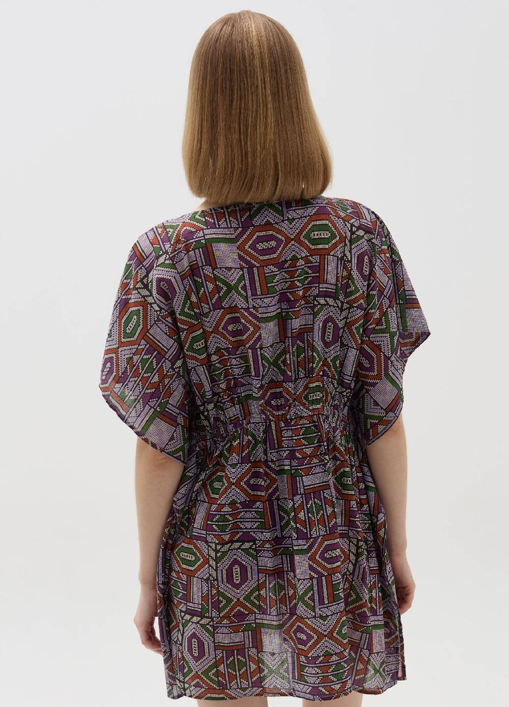 Ovs Poncho Copri Costume Con Stampa E Perline