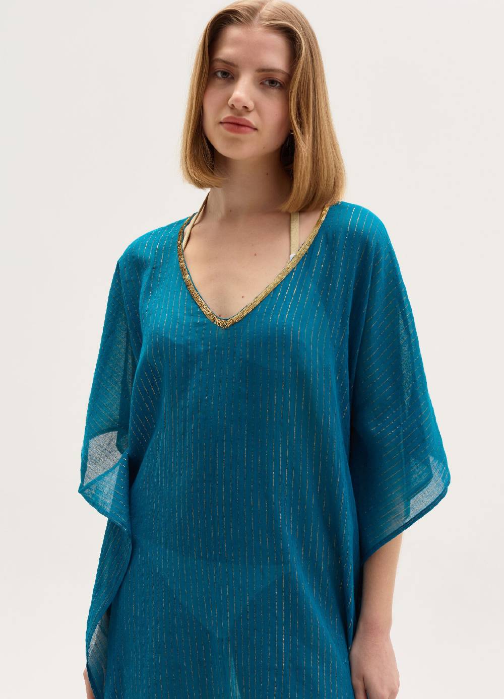 Ovs Poncho Copri Costume In Cotone E Lurex