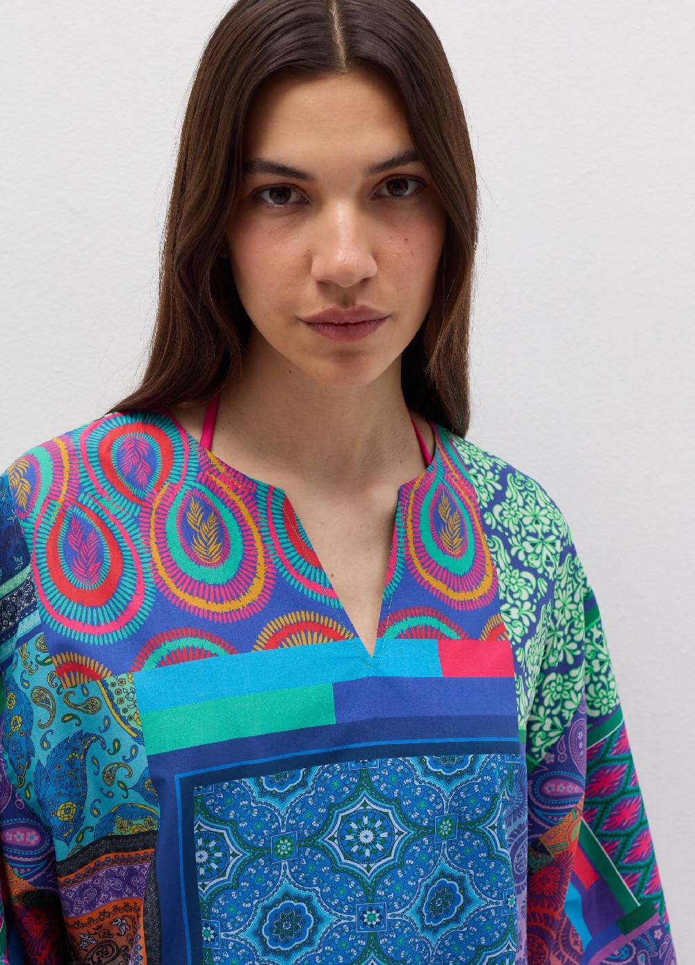 Ovs Poncho Copri Costume Stampa Etnica