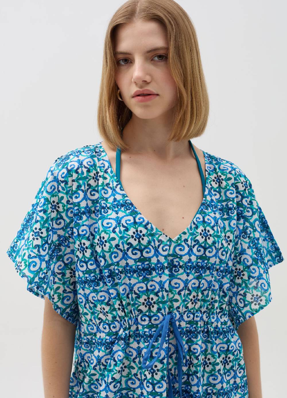 Ovs Poncho copri costume stampa maioliche