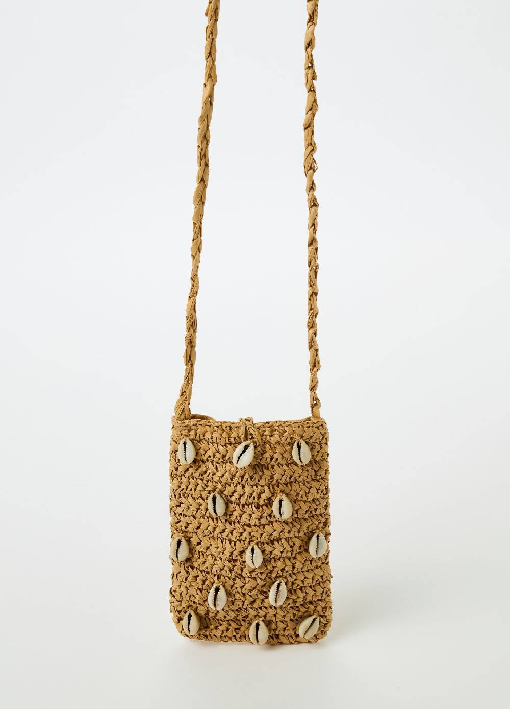 Ovs Porta Cellulare In Rafia Con Conchiglie