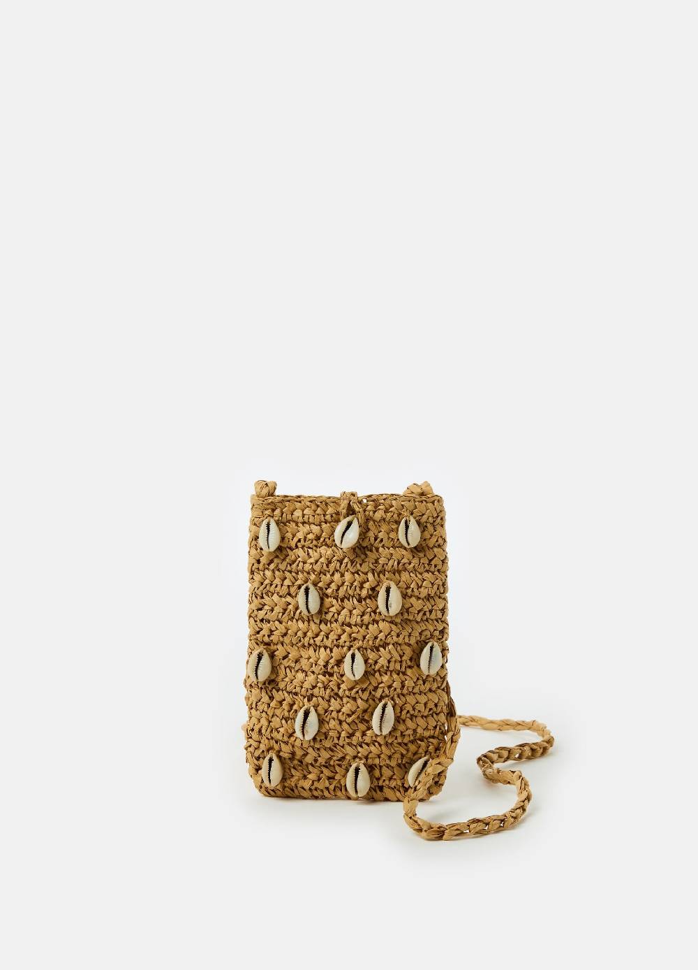Ovs Porta cellulare in rafia con conchiglie