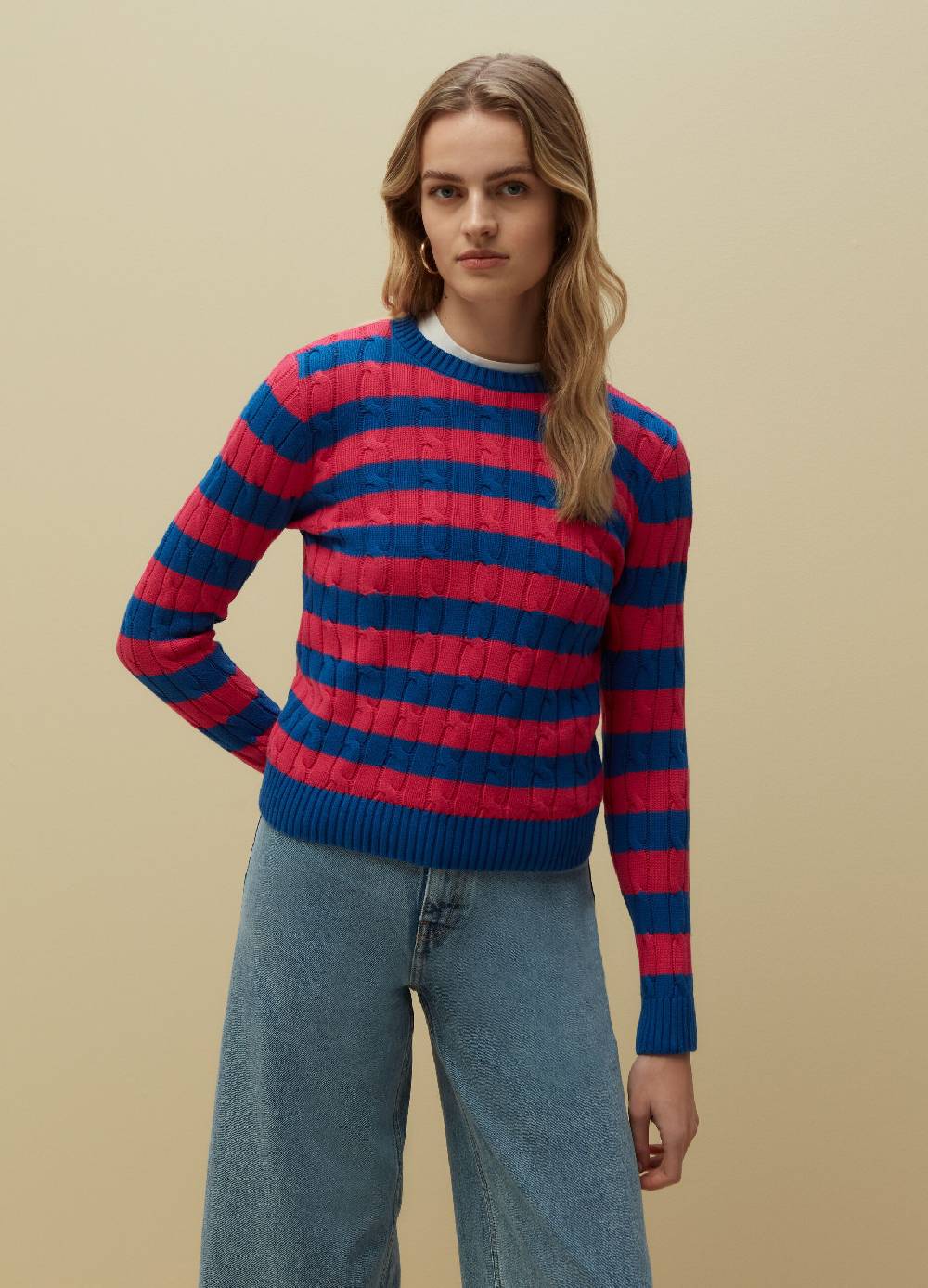 Ovs Pullover a righe con lavorazione a coste