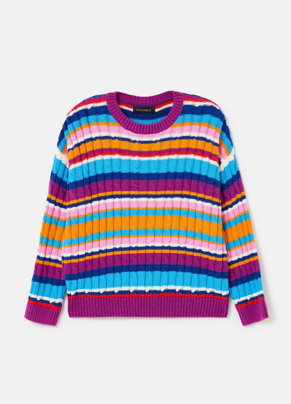 Ovs Pullover A Righe Con Lavorazione A Trecce