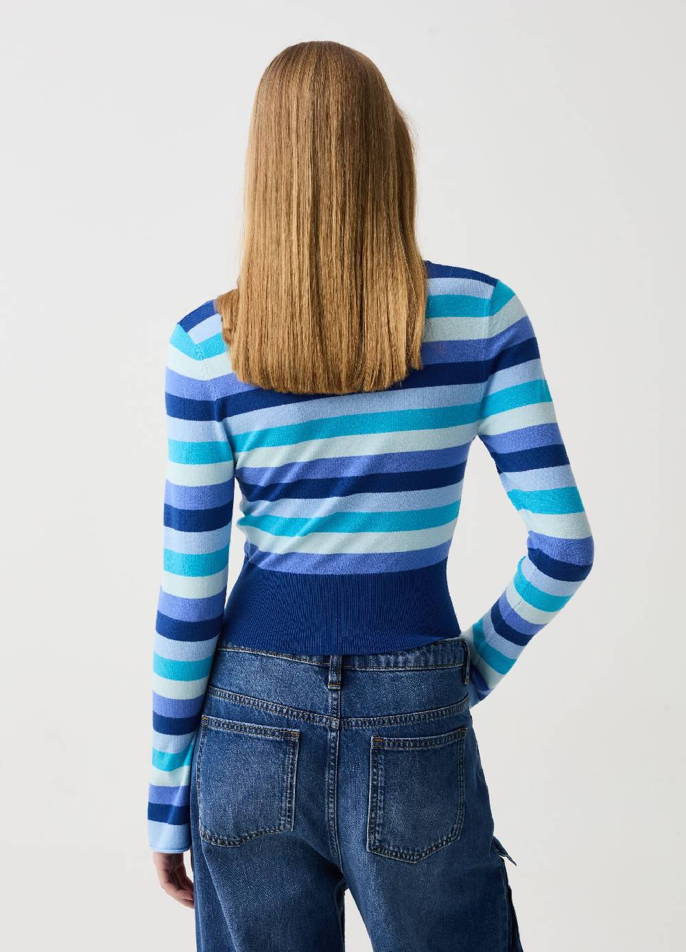 Ovs Pullover A Righe Con Scollo A V