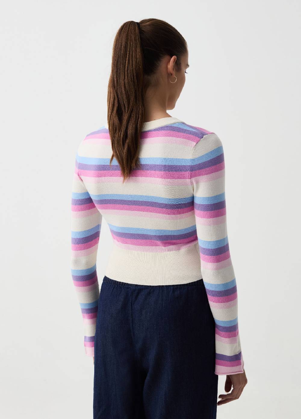 Ovs Pullover A Righe Con Scollo A V