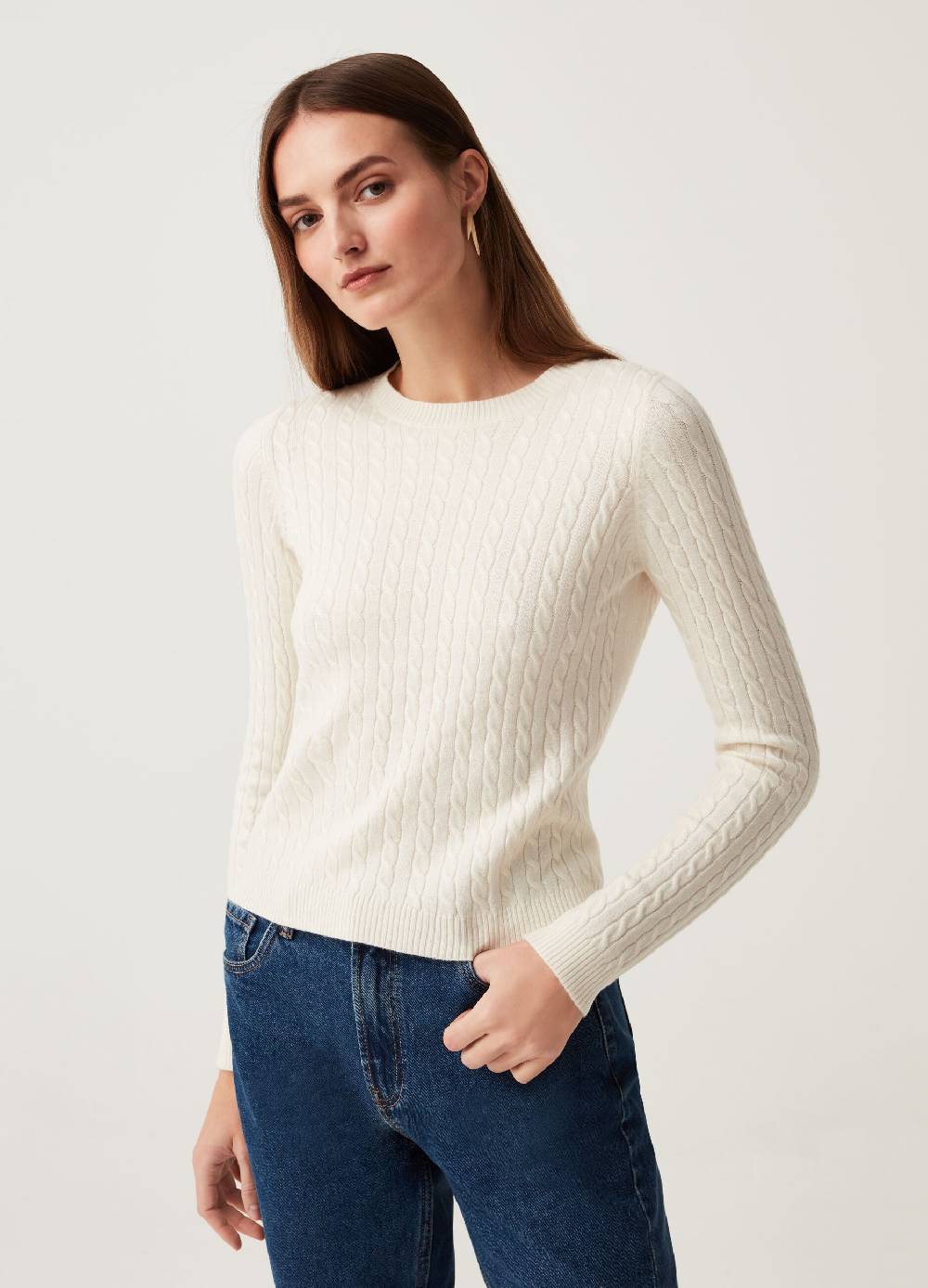 Ovs Pullover Con Motivo A Treccia