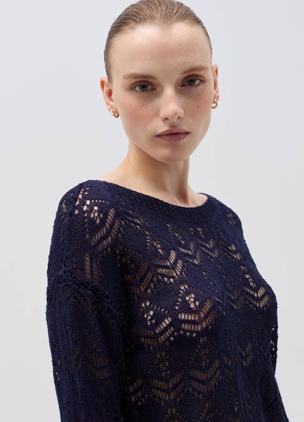 Ovs Pullover Con Trama Geometrica Traforata