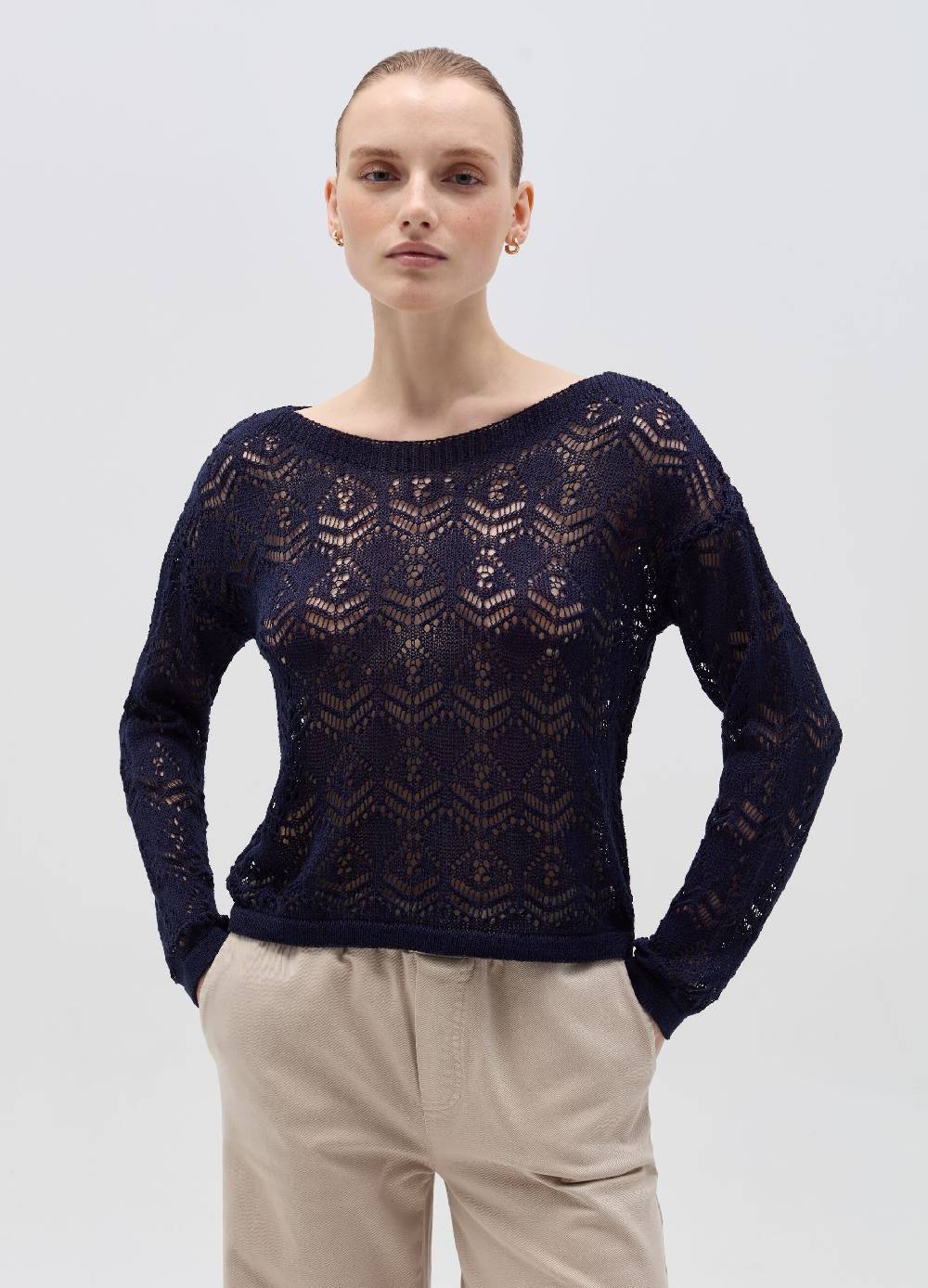 Ovs Pullover con trama geometrica traforata