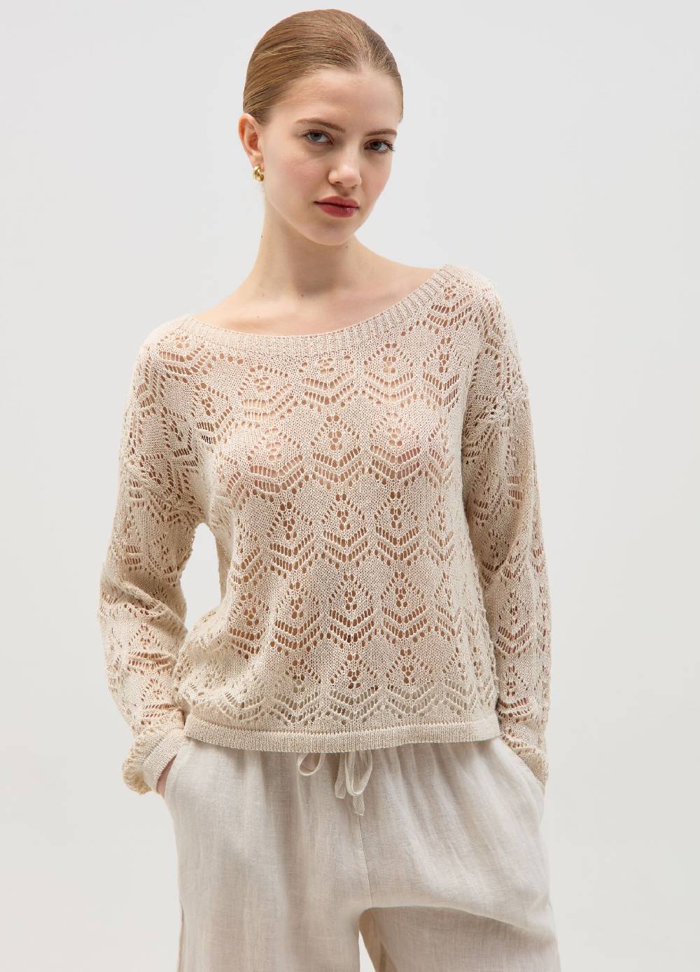 Ovs Pullover Con Trama Geometrica Traforata