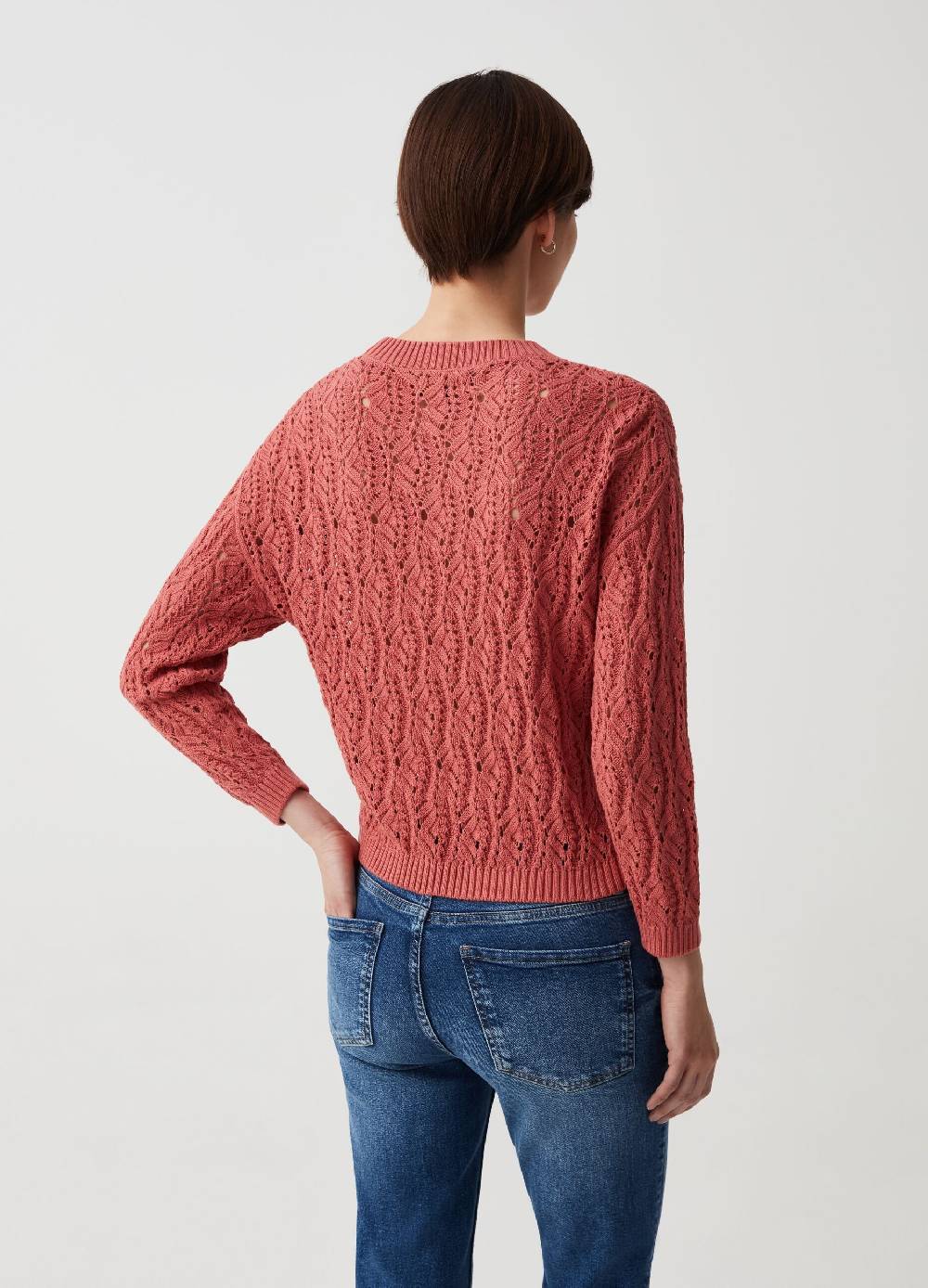 Ovs Pullover Crochet Con Trama Forata
