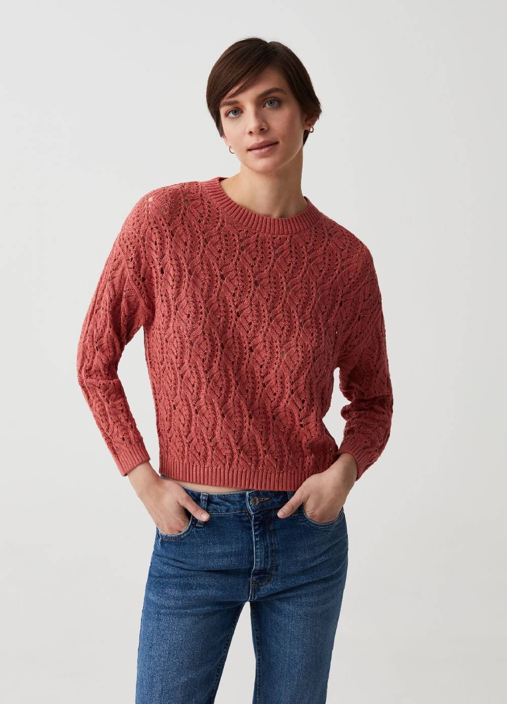 Ovs Pullover crochet con trama forata