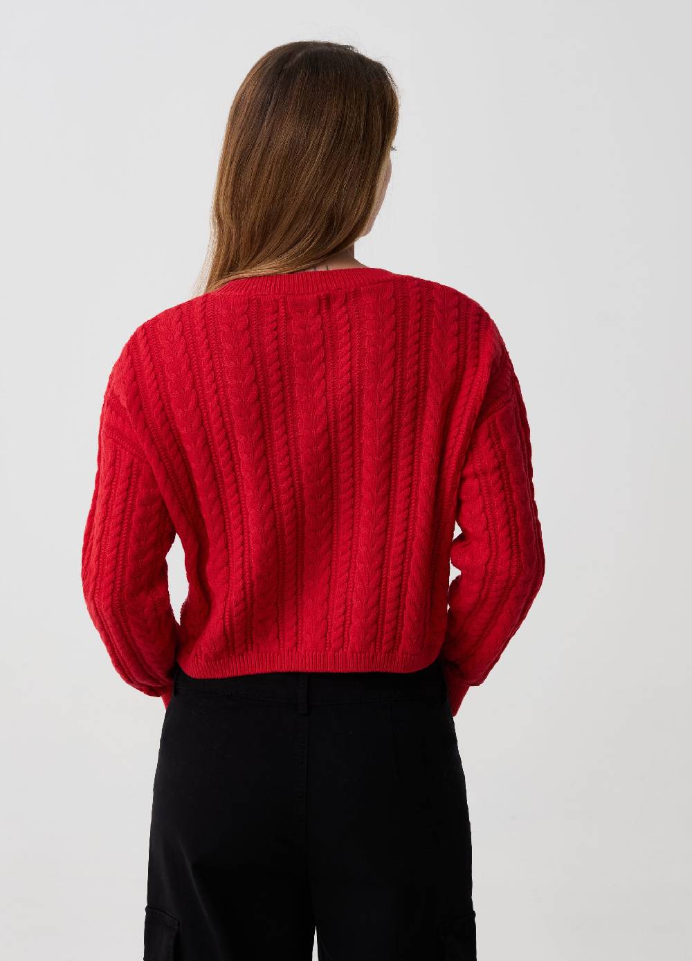 Ovs Pullover Crop Con Lavorazione Intrecciata