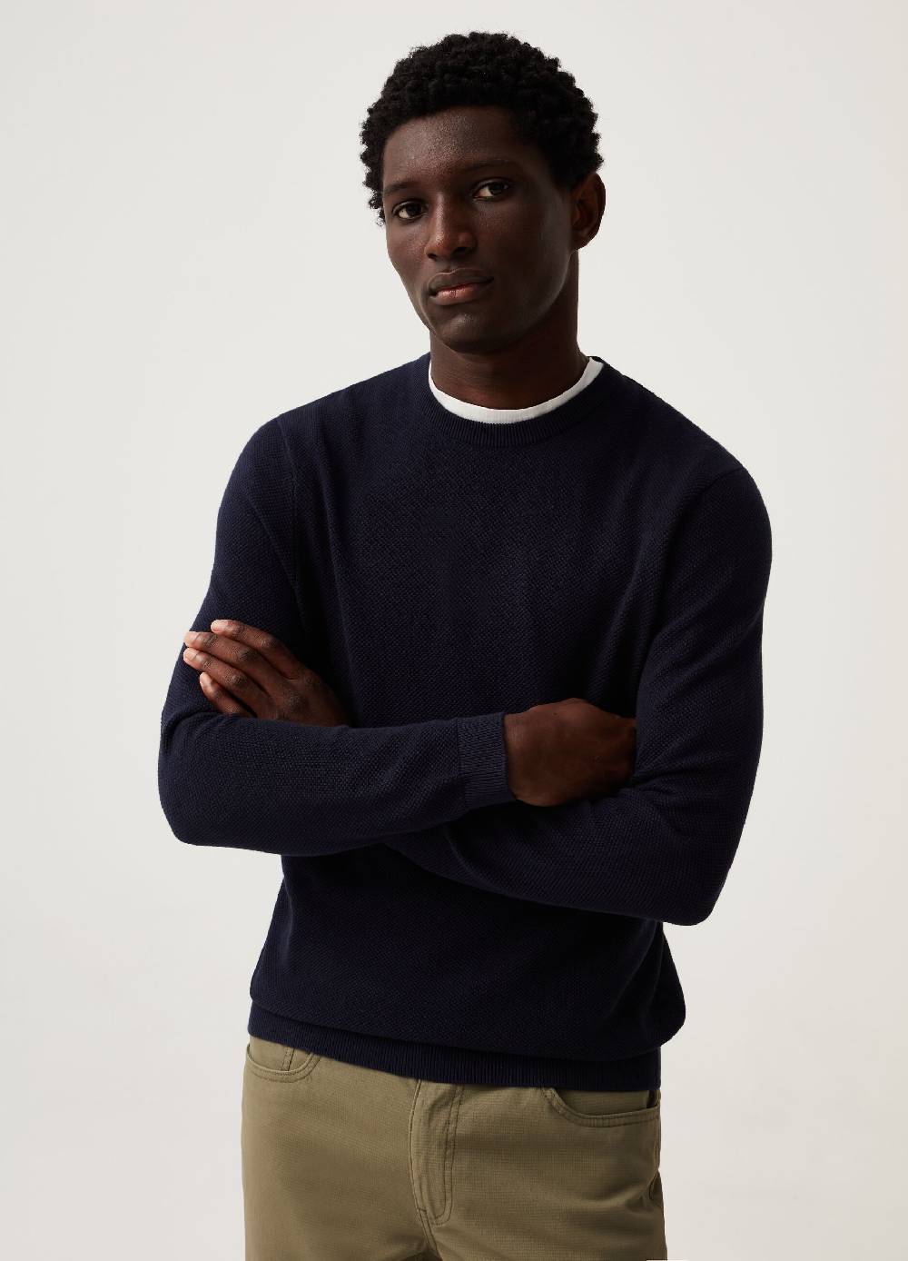 Ovs Pullover girocollo in cotone piquet