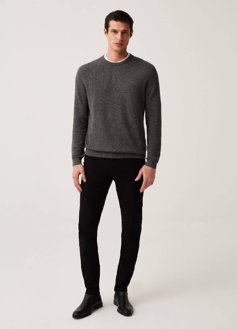 Ovs Pullover Girocollo In Cotone Piquet