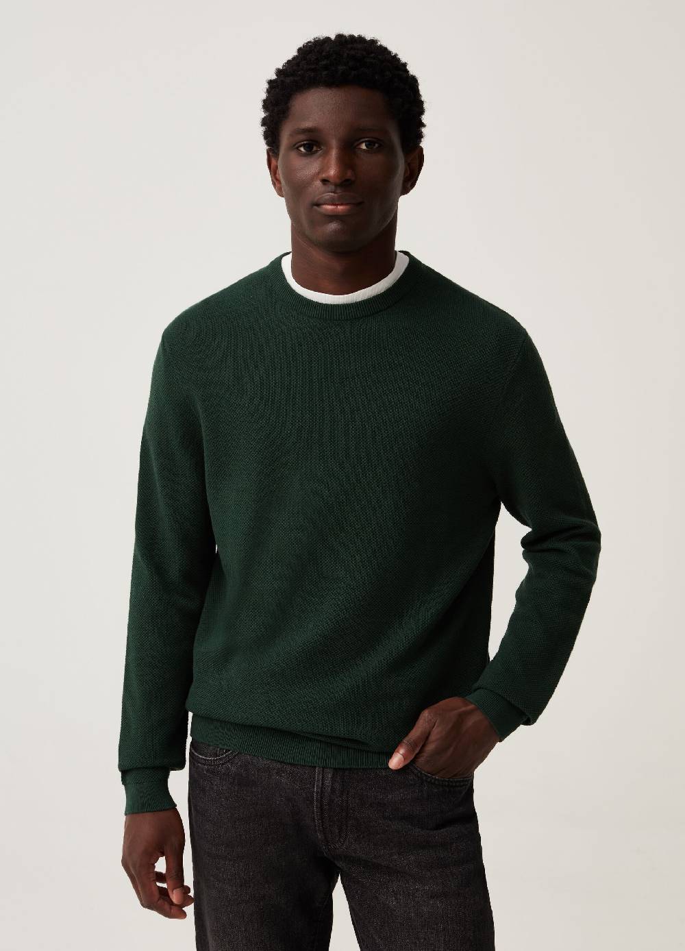 Ovs Pullover Girocollo In Cotone Piquet