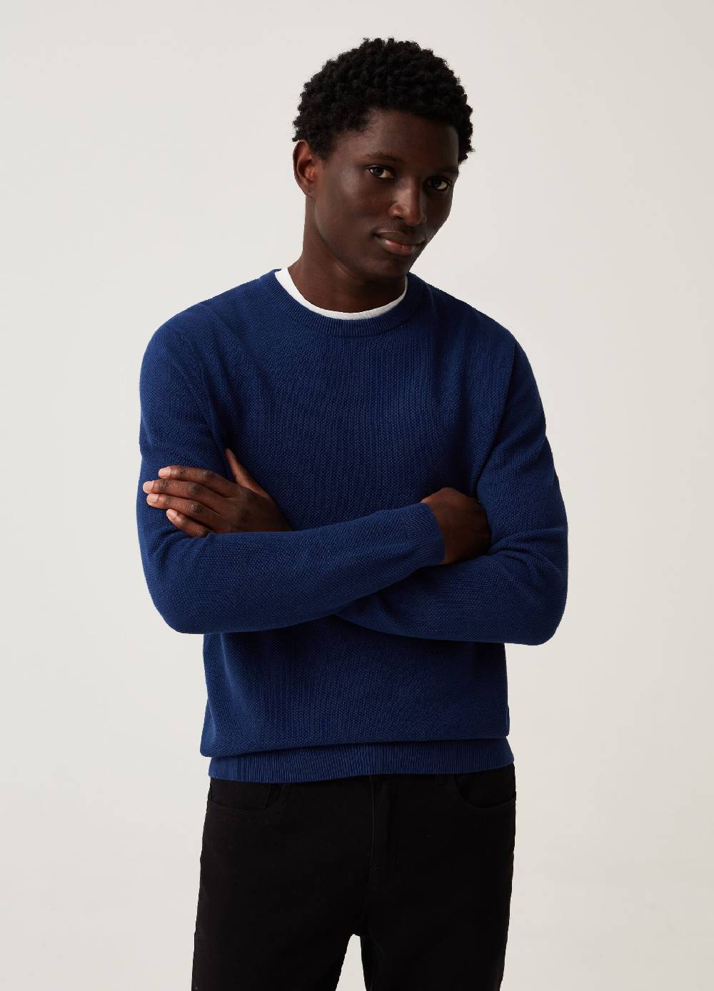 Ovs Pullover girocollo in cotone piquet